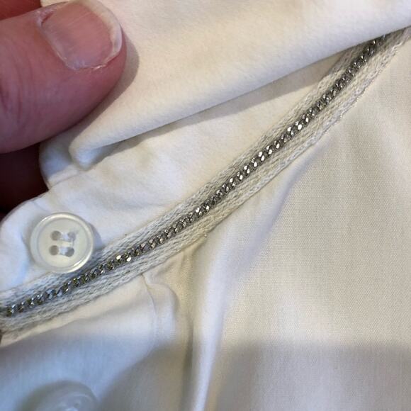 Lafayette 148 white sleeveless button down top size Medium - Picture 12 of 16